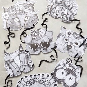 Anthropologie wild masquerade party masks